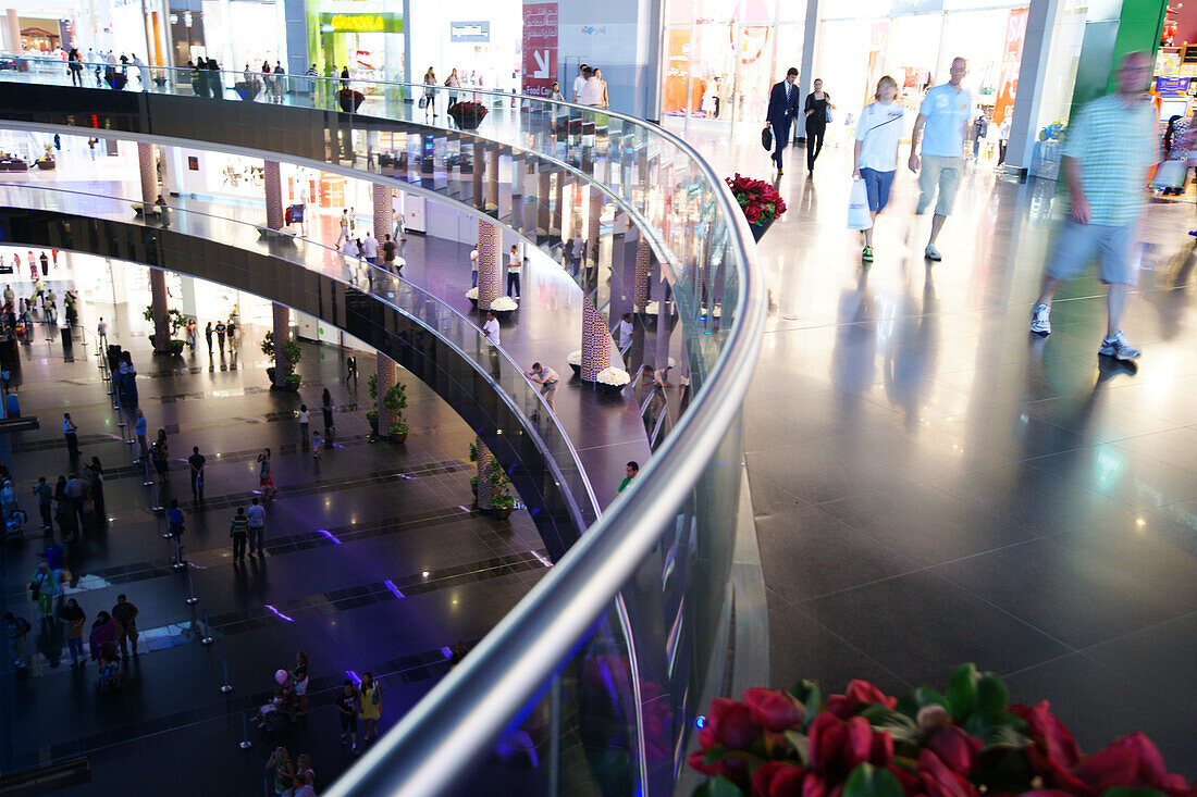 People inside Dubai Shopping Mall, Dubai, UAE, United Arab Emirates, Middle East, Asia