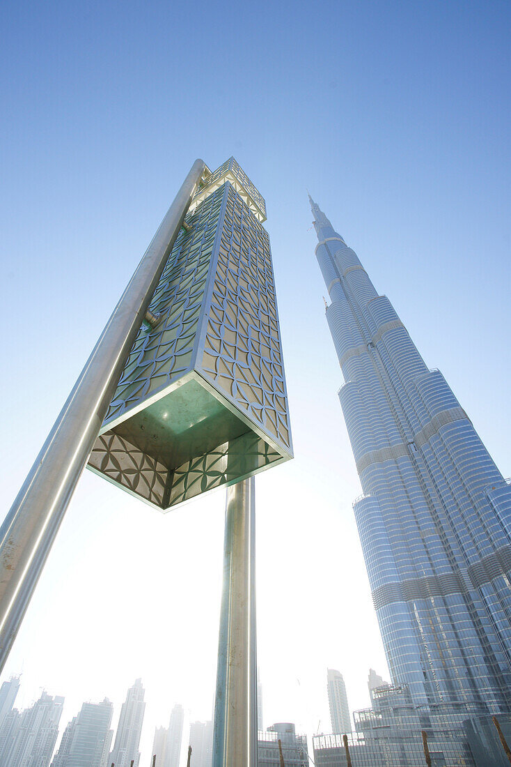 Blick auf Burj Khalifa, Burj Chalifa, Dubai, VAE, Vereinigte Arabische Emirate, Vorderasien, Asien