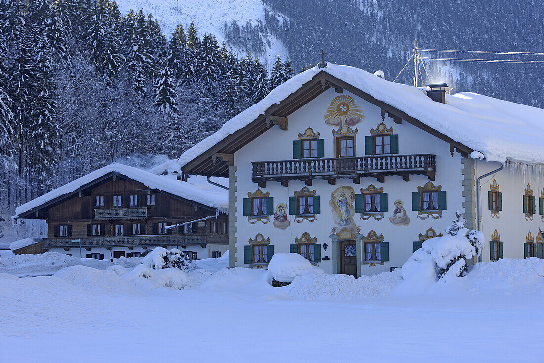 Bauernhof in der Jachenau, Oberbayern, Bayern, Deutschland