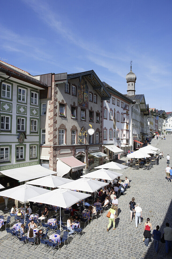 Marktstrasse, Bad Toelz, Upper Bavaria, Bavaria, Germany