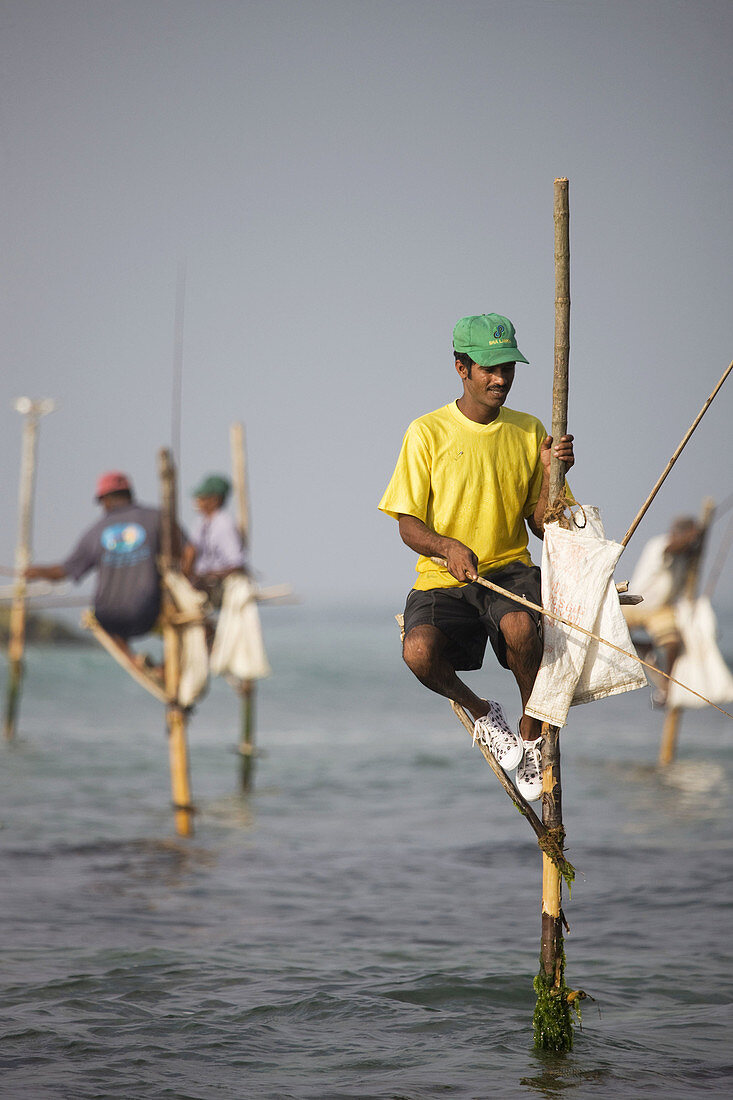 Stelzenfischer in Koggala, Sri Lanka