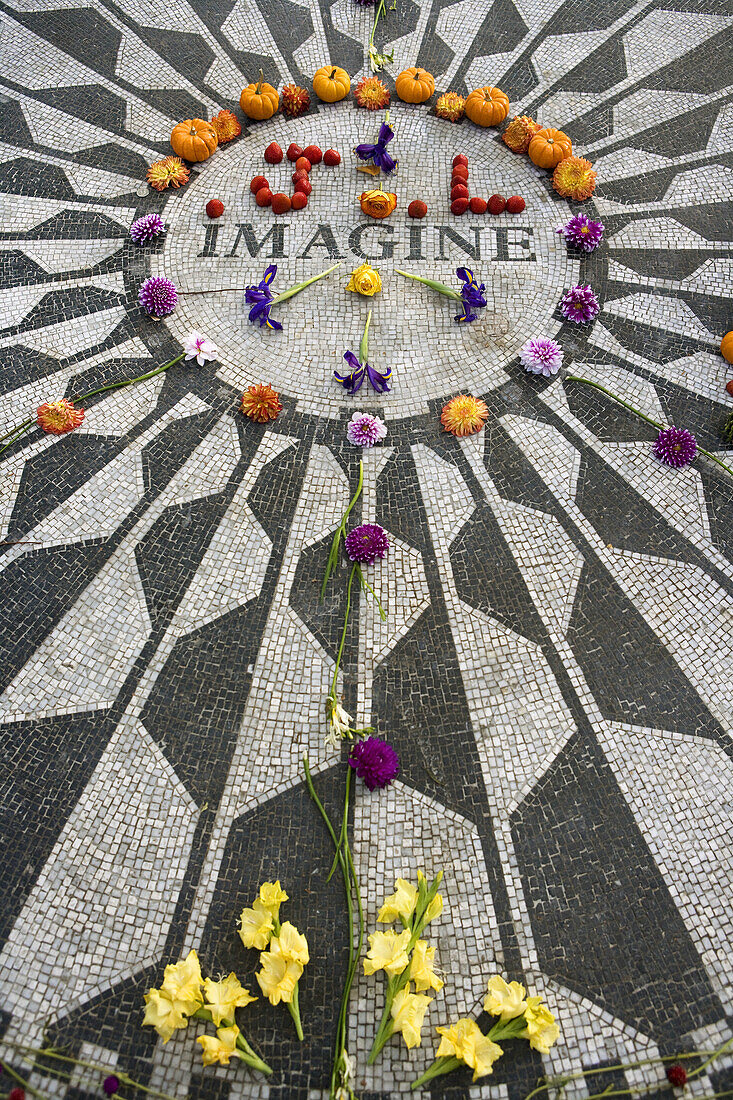 Strawberry Fields im Central Park, New York City, USA