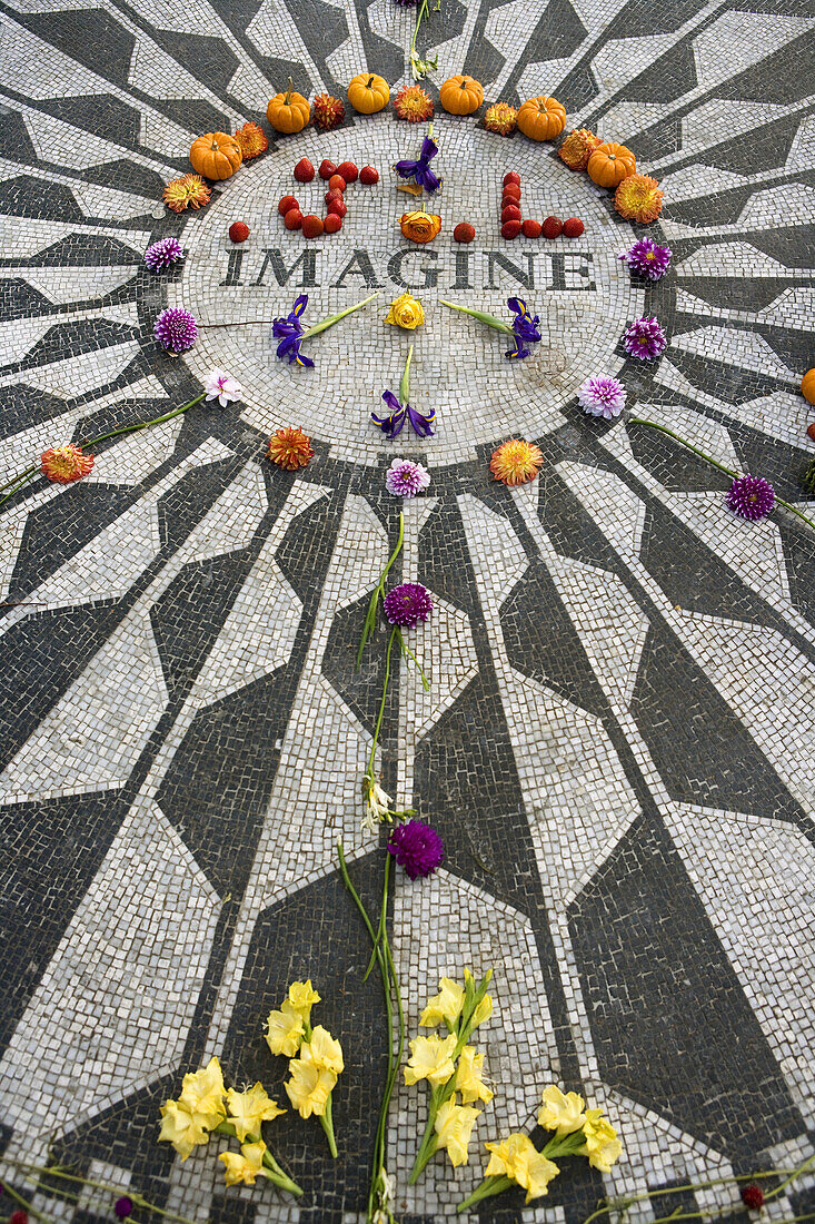 Strawberry Fields in Central Park, New York City, USA