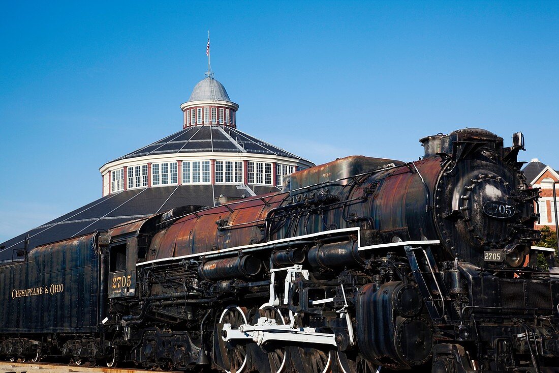 USA, Maryland, Baltimore, Baltimore and Ohio, B&O, Railroad Museum, old trains