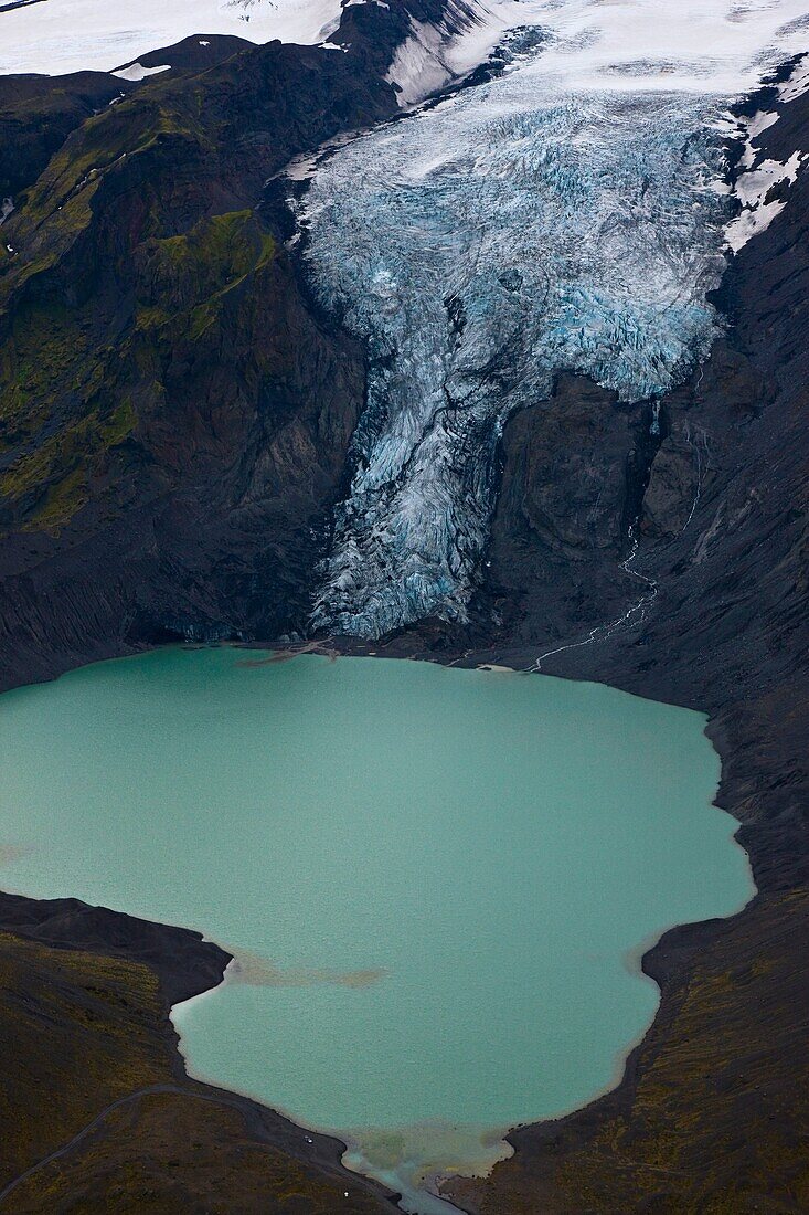 Lago y Glaciar Mýrdalsjökull  Sur de Islandia