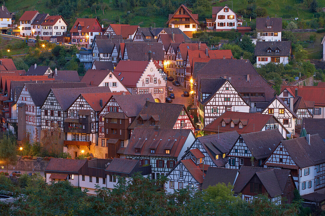 Fachwerkhäuser, Schiltach, Schwarzwald, Baden-Württemberg, Deutschland