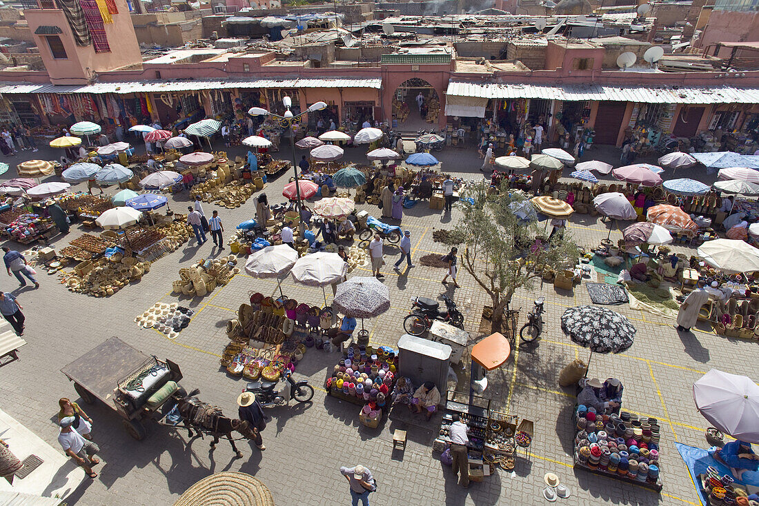 Gewürzmarkt von Marrakesch, Marokko, Afrika