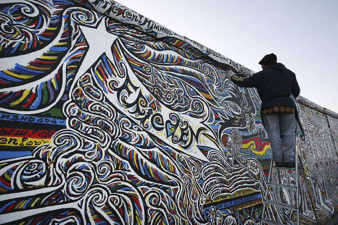 East Side Gallery, Berlin Wall, Friedrichshain, Berlin, Germany