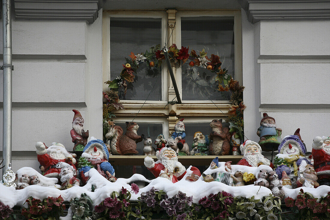 German garden gnomes, Prenzlauer Berg, Berlin, Germany