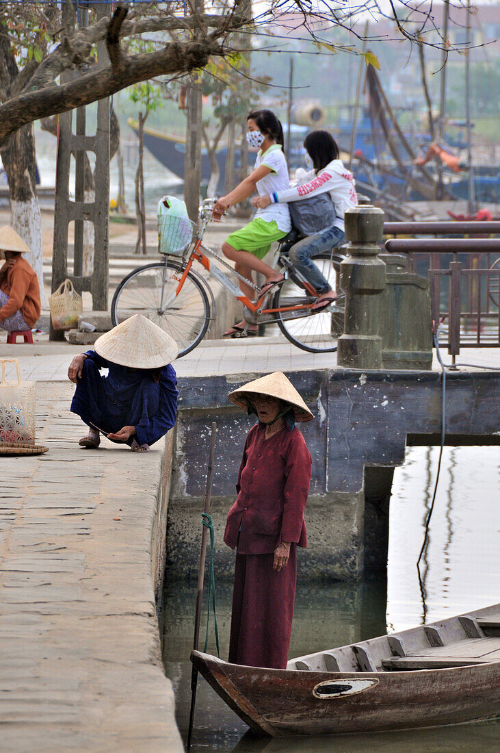 Along the Thu Bon river in Hoi An near Da Nang, Vietnam