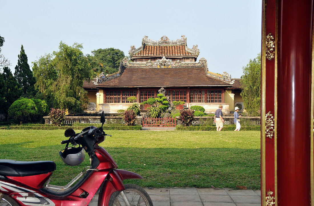 Bibliothek in der Purpurnen verbotenen Stadt in der Zitadellen Stadt, Hoang Thanh, Hue, Vietnam