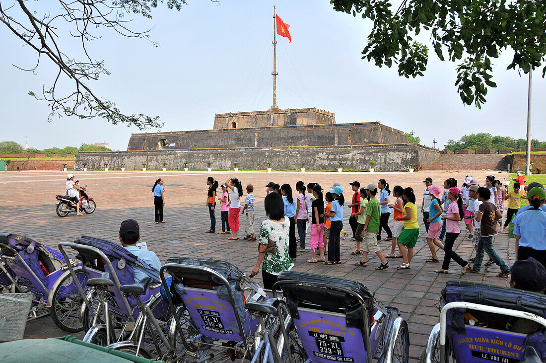 The flag tower at the citadel, Hoang Thanh, Hue, Vietnam