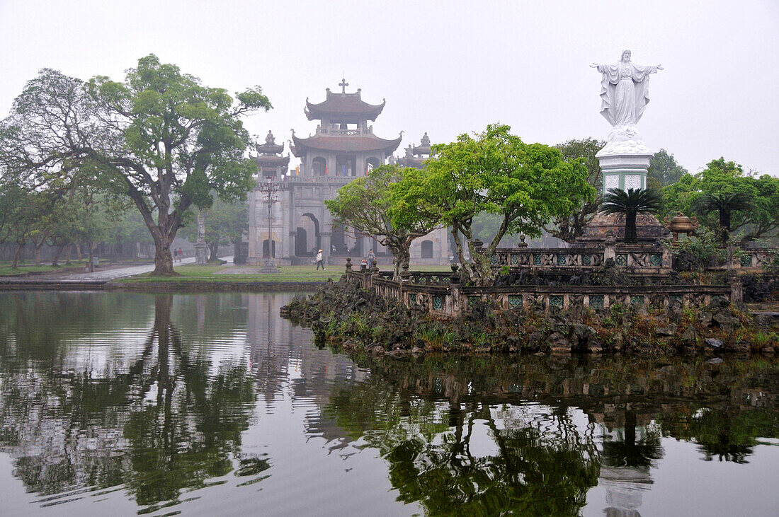 Cathedral of Phat Diem in Halong bay near Ninh Binh, north Vietnam, Vietnam