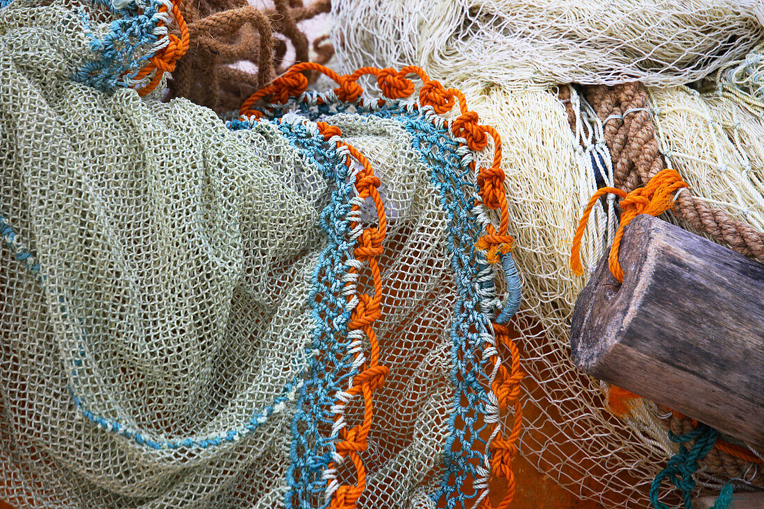 Fishing nets, Talalla, Matara, South coast, Sri Lanka, Asia