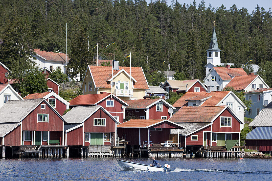 Village Ulvön on the waterfront, Höga Kusten, Vaesternorrland, Sweden, Europe