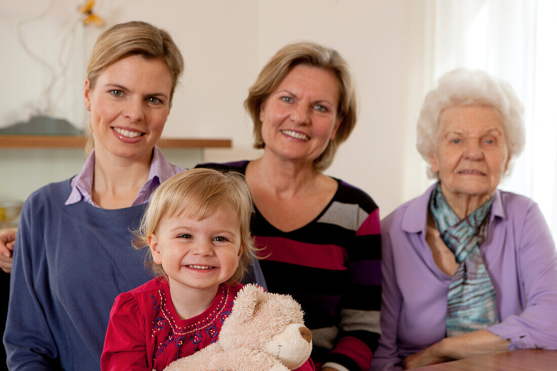 Four female generations of a family