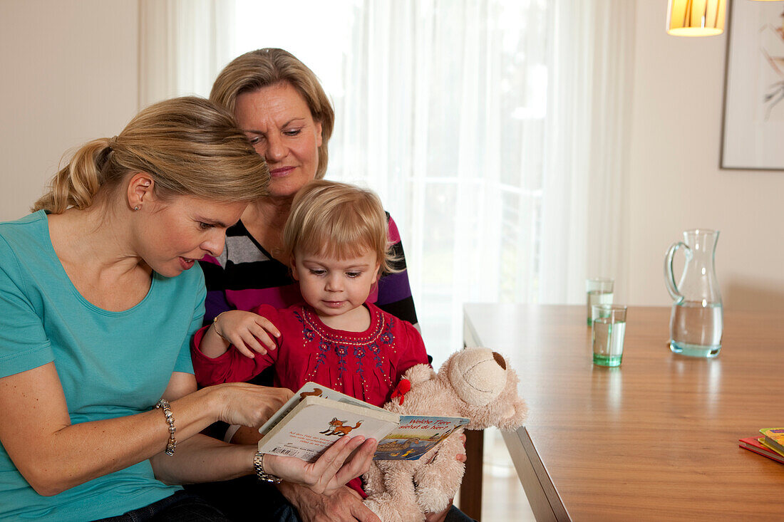 Three female generations of a family