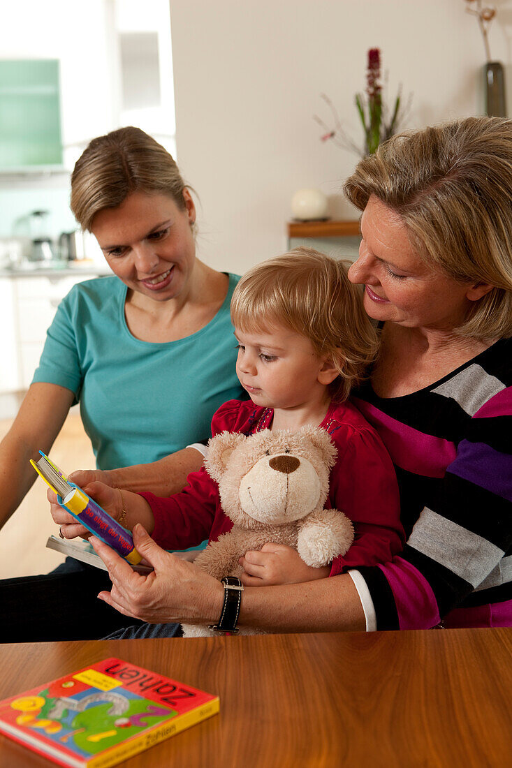 Three female generations of a family