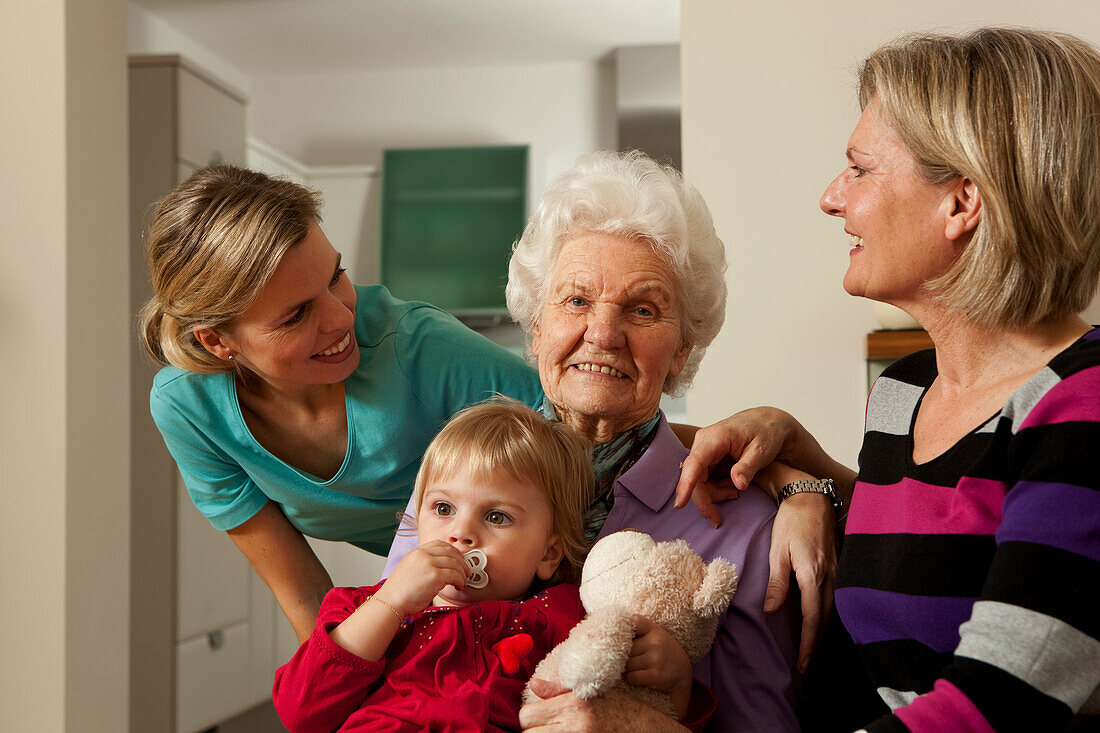 Four female generations of a family