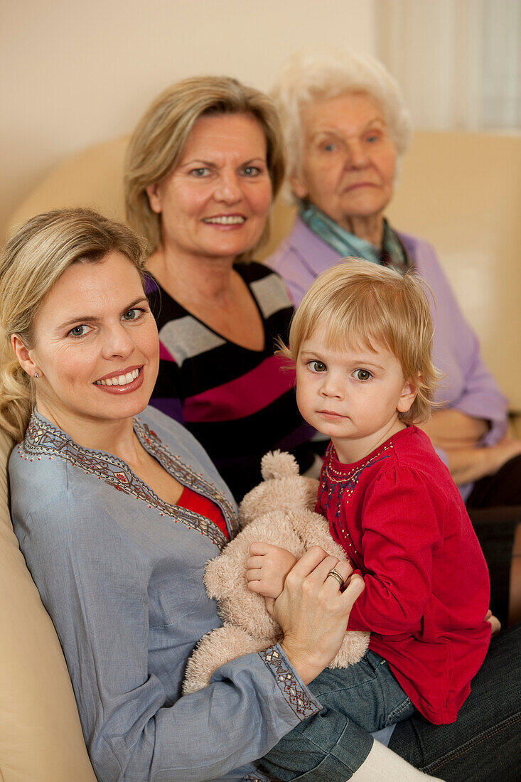 Four female generations of a family