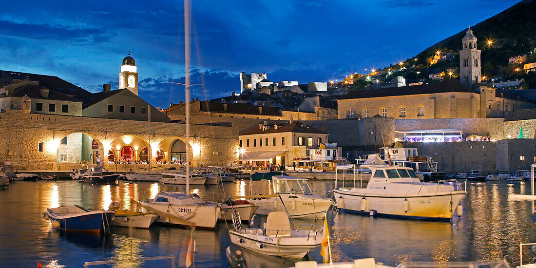 Dubrovnik harbour, Dominican Monastery, Old City of Dubrovnik, Croatia, Europe