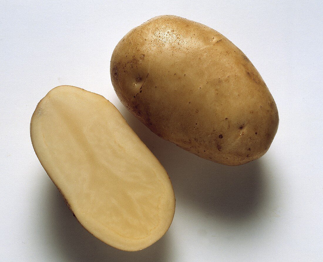 Fresh Potatoes; One Cut in Half