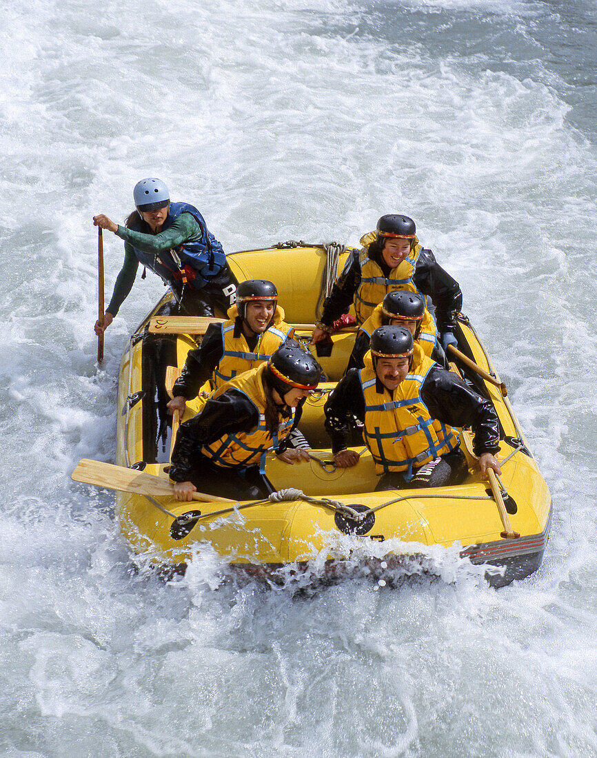 Rafting on the Shotover River near Queenstown New Zealand