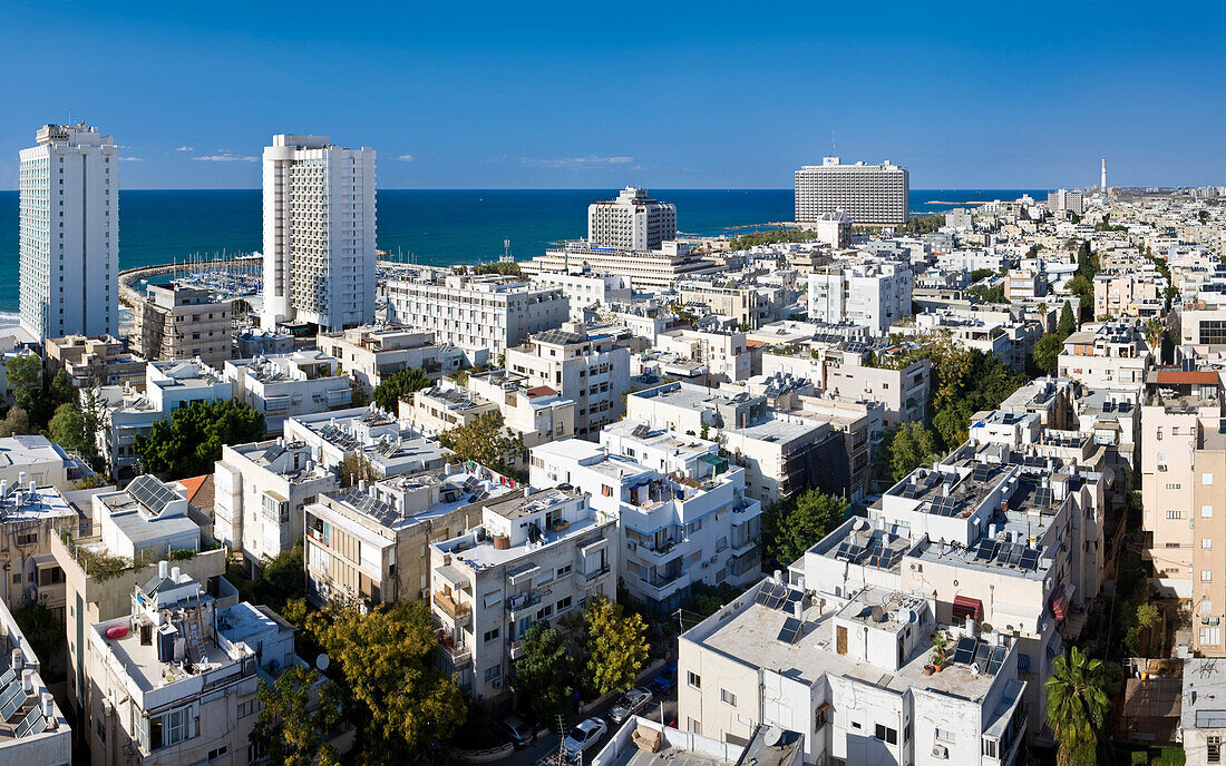 Stadtansicht im Sonnenlicht, Tel Aviv, Israel, Naher Osten