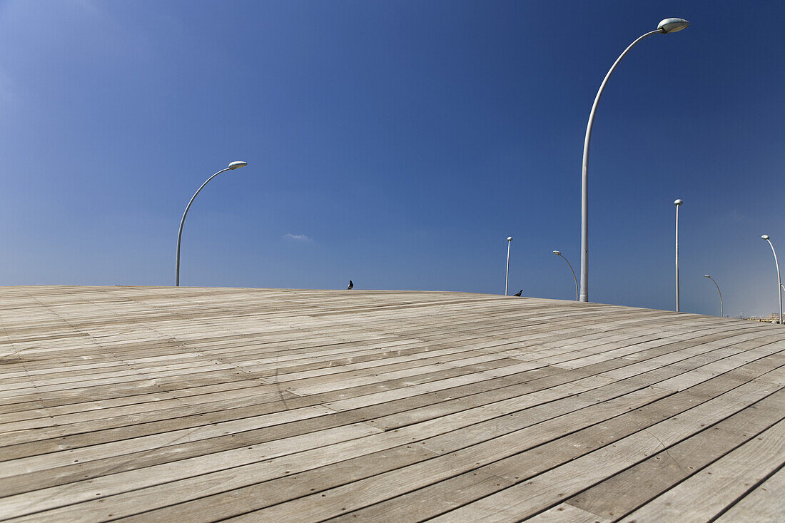 Architektonisches Detail der Strandpromenade, Namal, Tel Aviv, Israel, Naher Osten