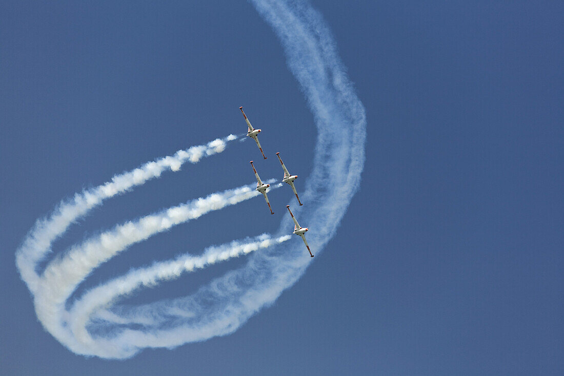 Israeli Air Force Aerial Display on Independence Day, Tel Aviv, Israel, Middle East