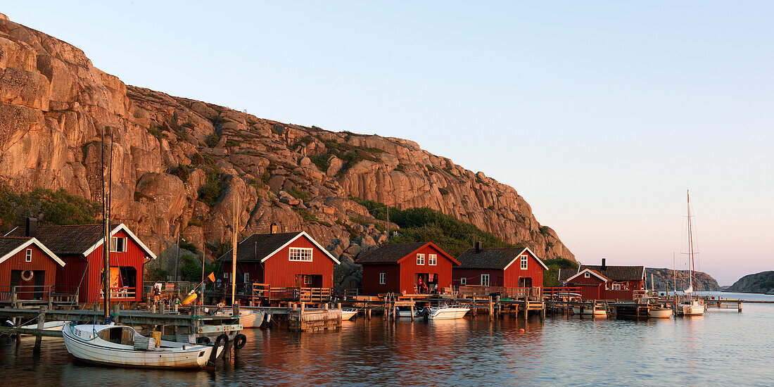 Red fishing cottages, Bohuslan, Sweden