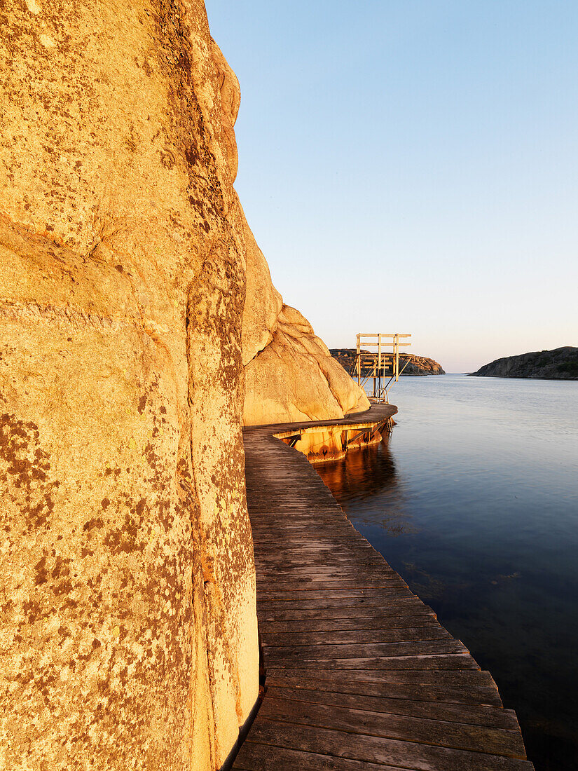 Bridgedeck on cliff, Bohuslän, Sweden