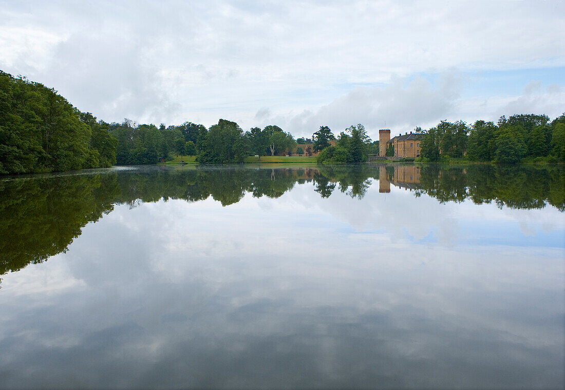 Castle near lake, Skane, Sweden