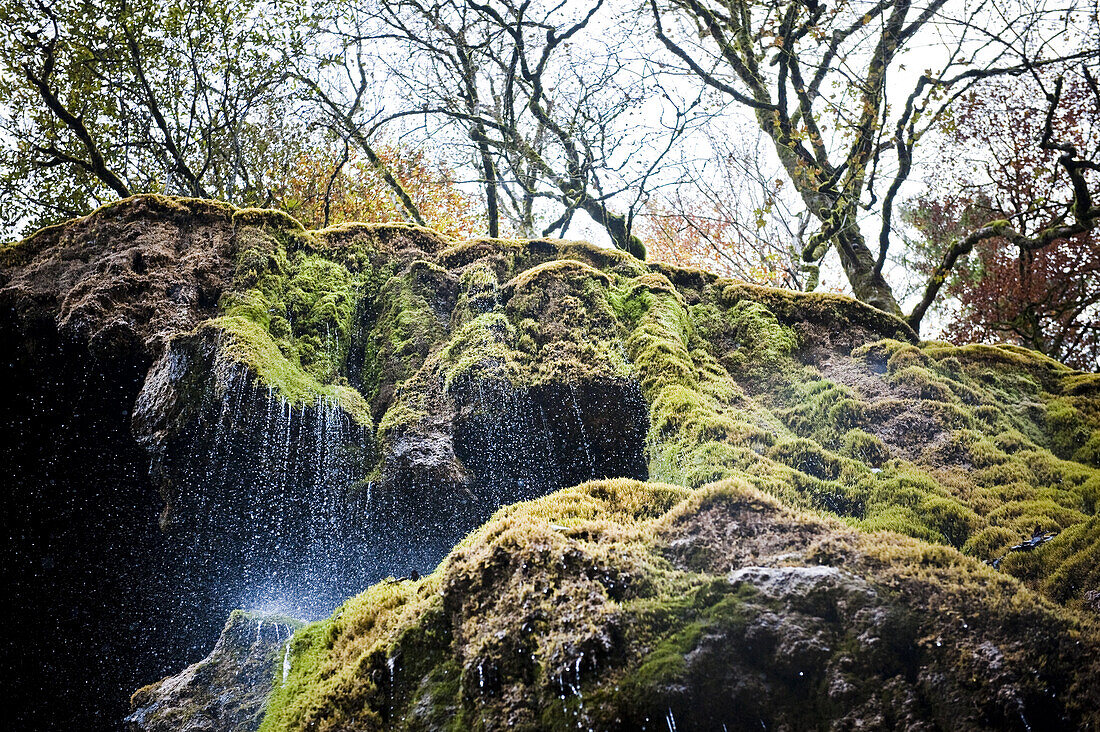 Spray falls, Pfaffenwinkel, Upper Bavaria, Germany