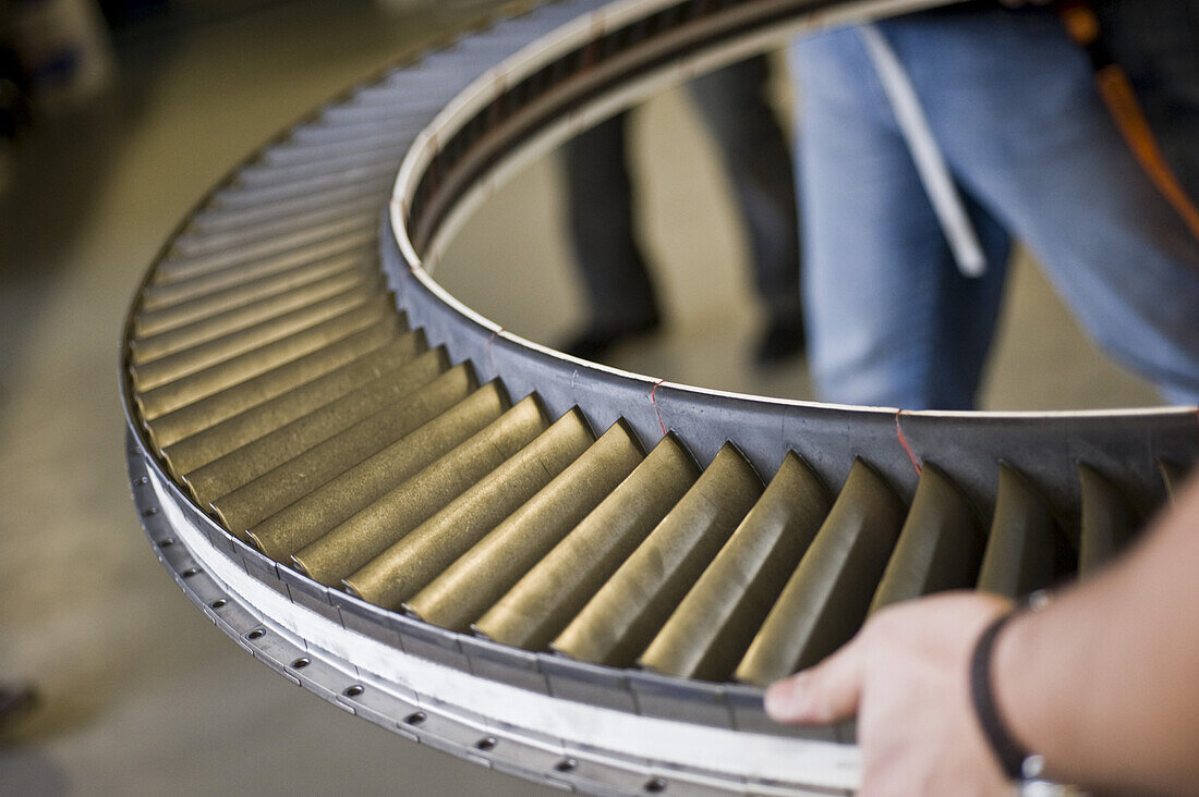 Part of a turbine, Munich airport, Bavaria, Germany