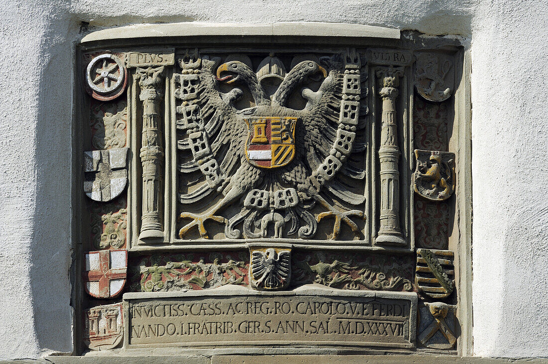 Wappen, Klingentor, Rothenburg ob der Tauber, Bayern, Deutschland