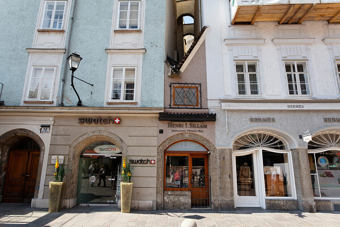 Einkaufsstrasse, Alter Markt, Altstadt, Salzburg, Salzburger Land, Österreich