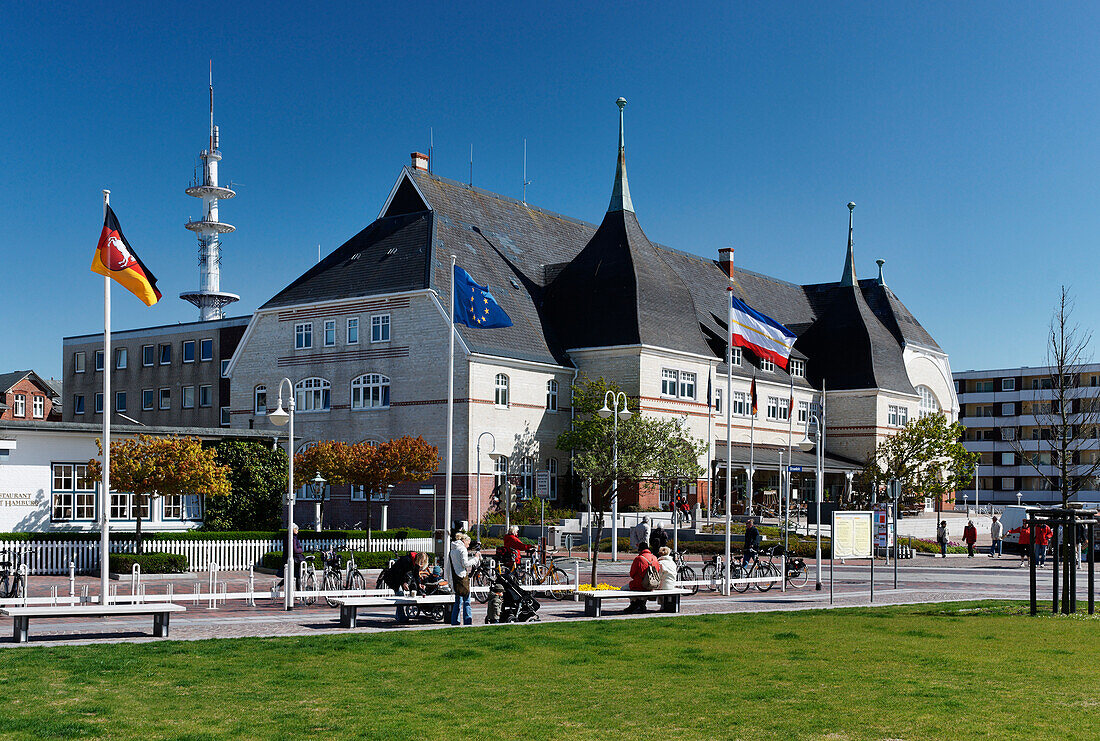 City Hall and Casino in Westerland, Sylt, Schleswig-Holstein, Germany