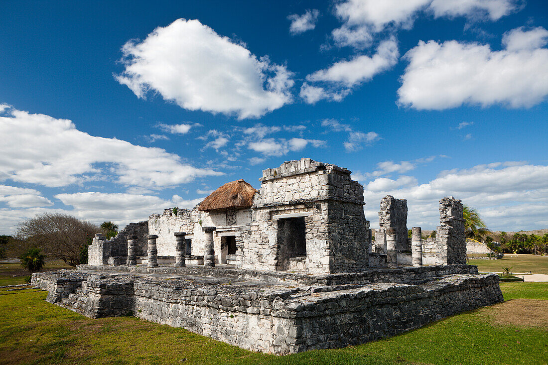 Maya Ruinen el Castillo von Tulum, Riviera Maya, Yucatan Halbinsel, Mexiko