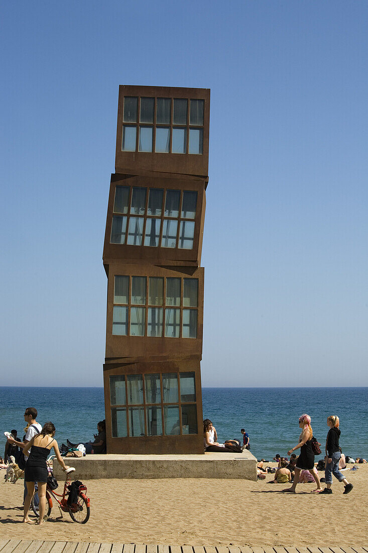 Turm am Strand, Barcelona, Katalonien, Spanien, Europa