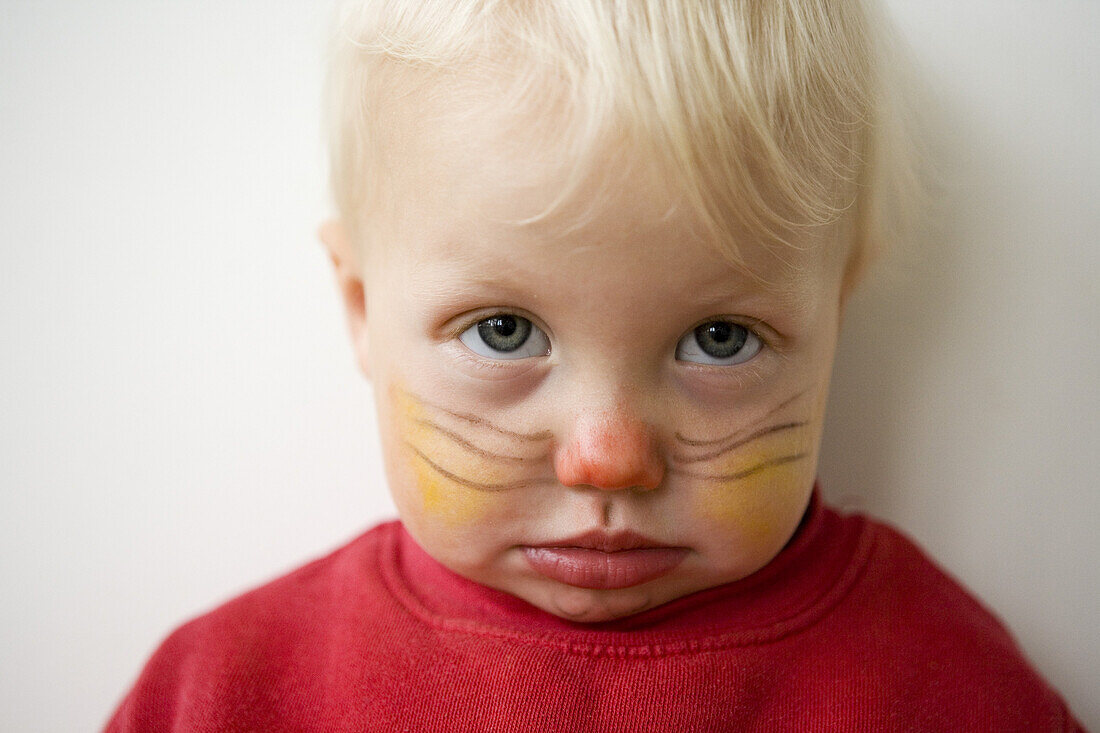 Little boy with painted face