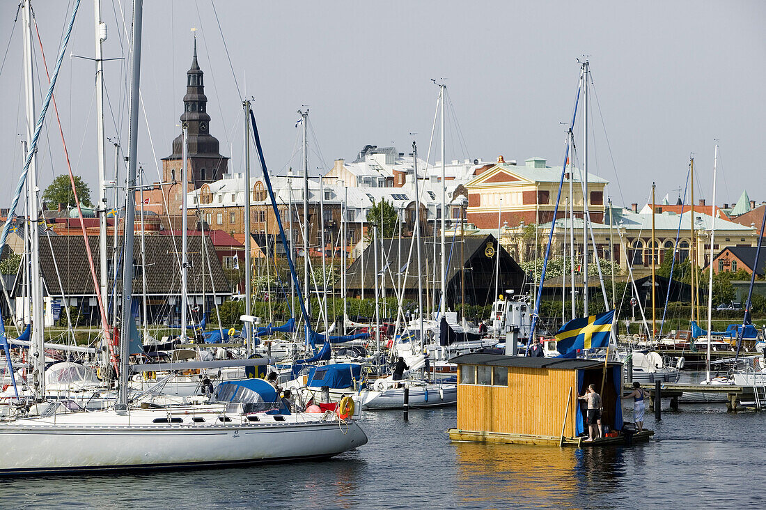 The marina in Ystad, Skåne, Sweden