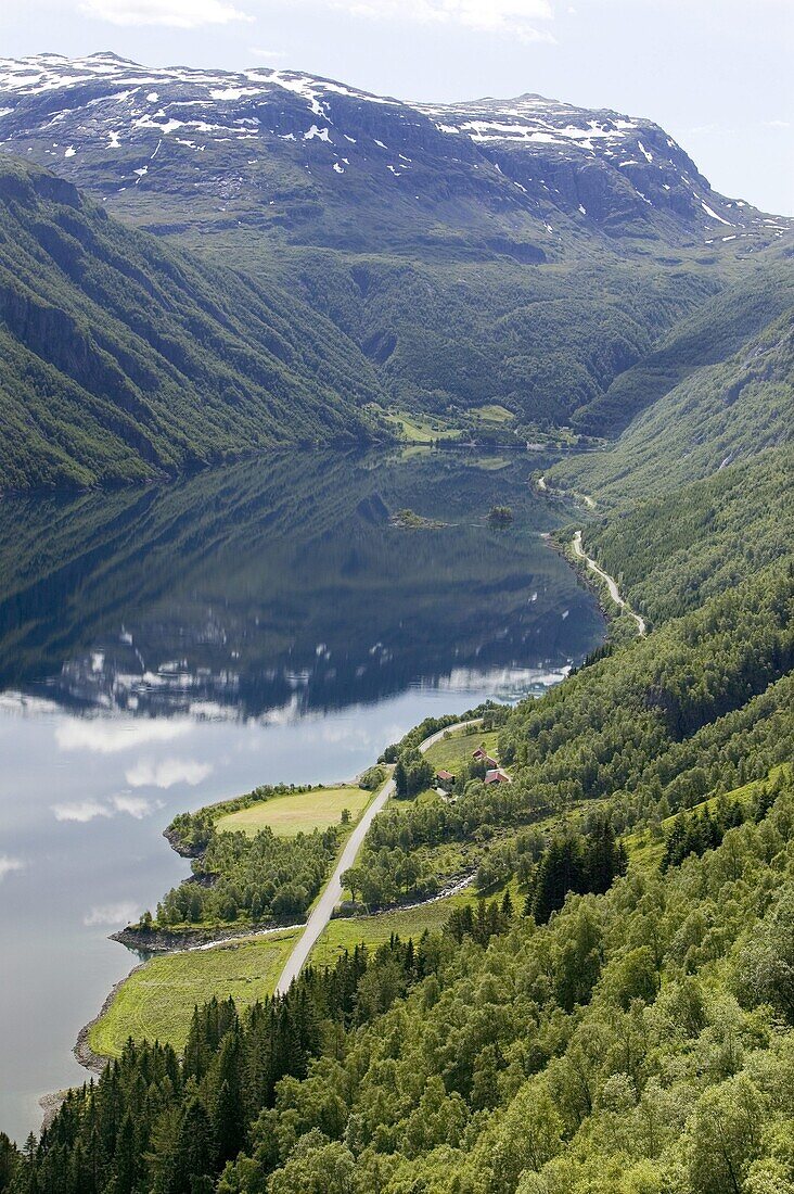 View over Roldal, Norway
