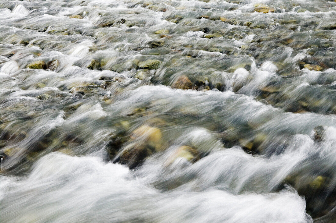 Streaming water at night in Joutunheimen, Norway