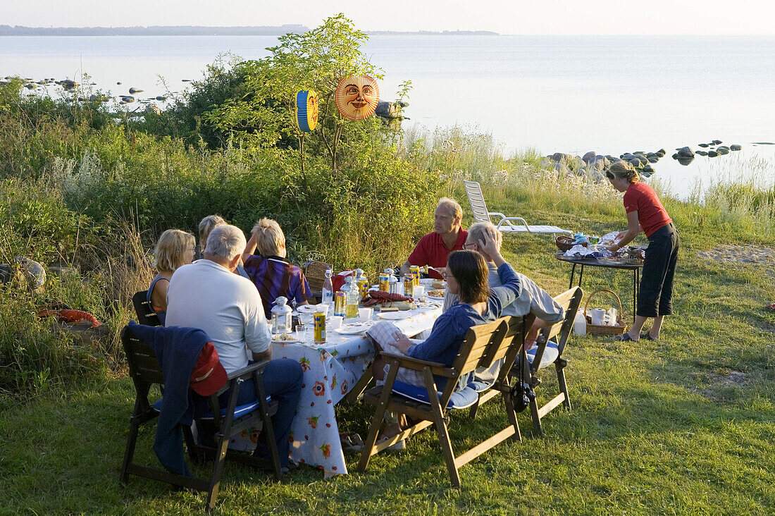 Crayfish party at the sea