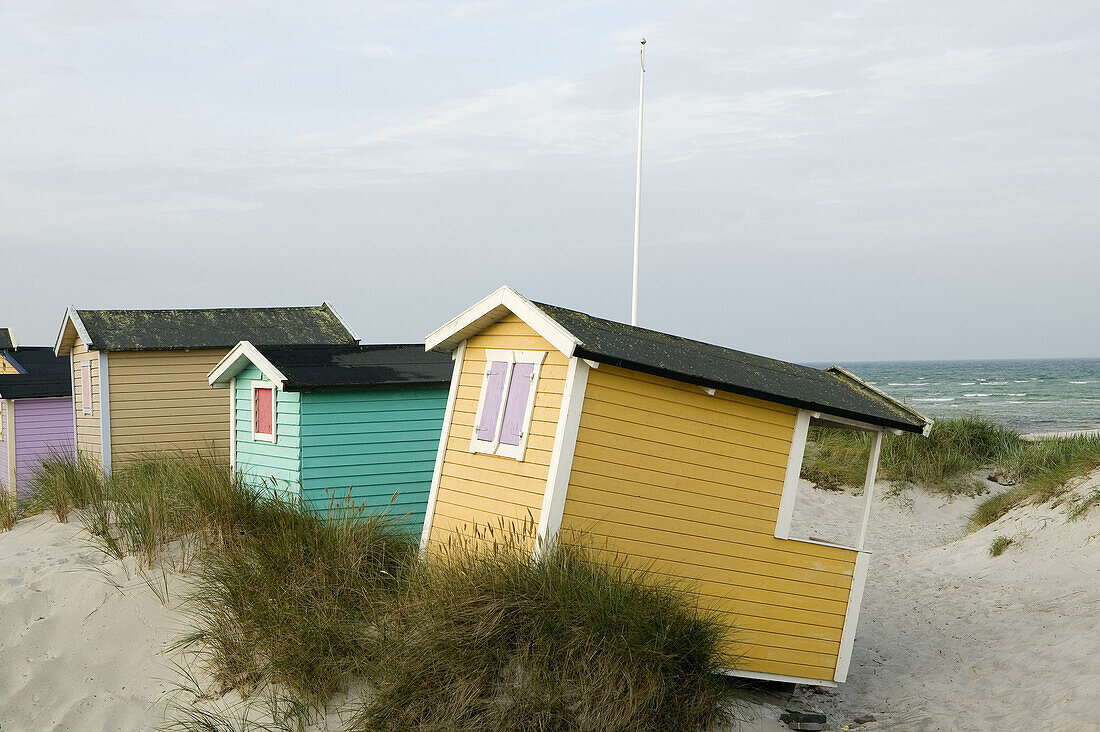 Bathing huts in Skanör, Skåne, Sweden