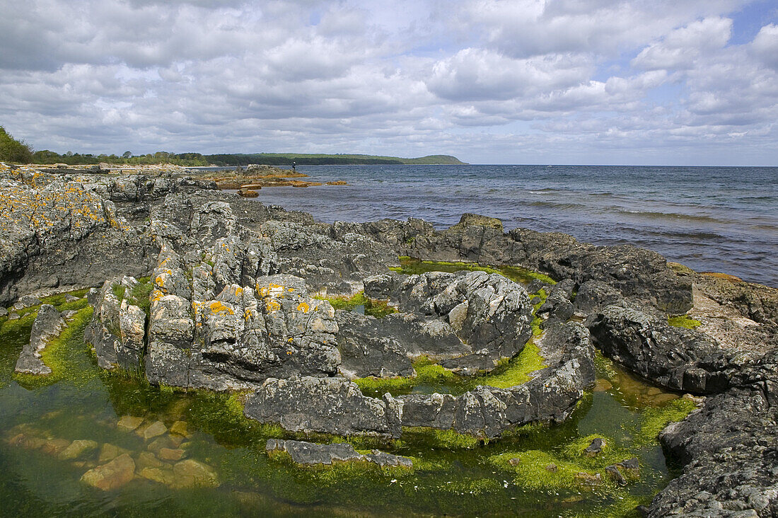 Prästens Badkar, geological sight. Old volcano in Vik, Österlen, Skåne, Sweden