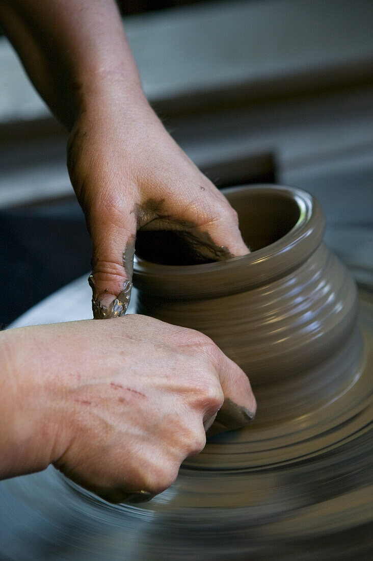 pots and urns from Wallåkra Stoneware Factory, Vallåkra, Skåne, Sweden