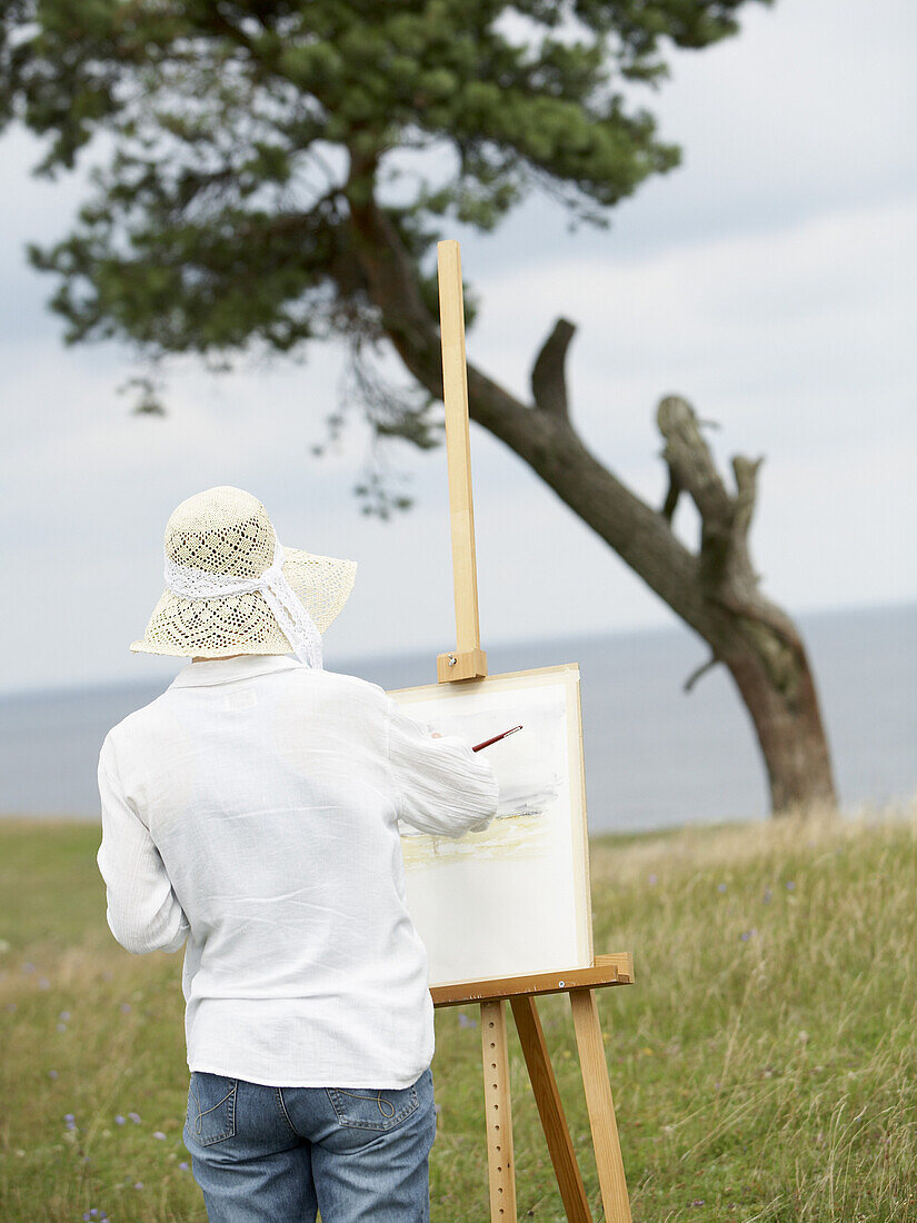 Woman painting