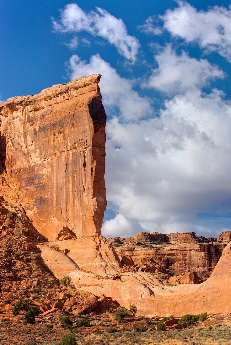 Sandstone fin, Arches National Park Utah USA